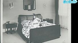 wow, check this sexy amateur stuffing hairy pussy with dildos!