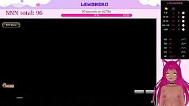 Vtuber Lewdneko Plays Evenicle with Moaning and Creampie