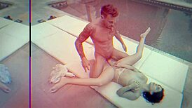 Tru Kait and Chris Diamond bang hard by the pool terrace