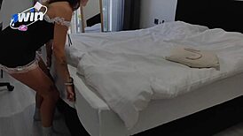 omg the maid got stuck in bed with that monster cock... 😱