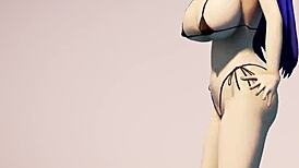 want to see this bikini girl dance with big tits?