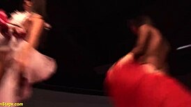 Skinny Step Siblings Perform Lap Dance On Porn Stage!