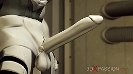 Beauty in restraints enjoys sex