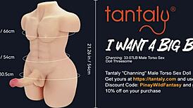 enjoying threesome sex with my new big boy tantaly sex doll and his 8-inch cock