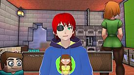 giving our girl a golden bikini in parody game