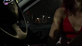 the chick i met at the market agreed to fuck hidden in the car in the open parking.