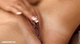 Garden threesome with sensual lesbian action by Sapphix