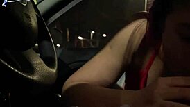 the chick i met at the market agreed to fuck hidden in the car in the open parking.