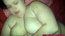 BBW Grips My Cock, Begging for Cum on Her Fat Tits.