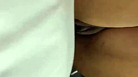 Filling my wet pussy with hard cock in POV.