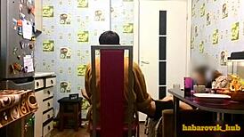 Wife, your husband left, now fuck me hard in stockings!