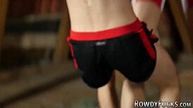 Skinny twinks wrestle and bang hard! 💪😜