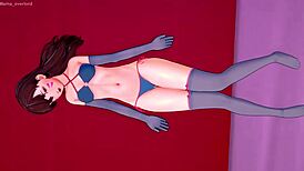 Dva in bikini and socks ready to fuck in love hotel