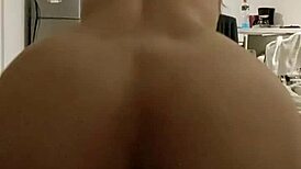 Brunette Latina Rides Big Black Cock