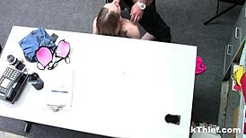 Small Tits Blonde Teen 18+ Doggystyled By Mall Officer With Monster Cock For Theft