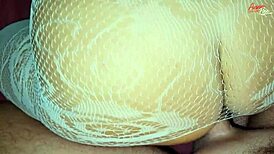 quietly banging stepmother while husband sleeps behind the wall