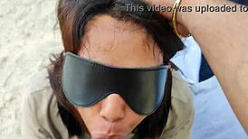 pinay gets fucked in the sea for risky public outdoor cum in mouth adventure 😏🌊