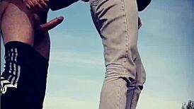 I bent her over for a blowjob and doggystyle on the road