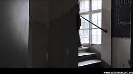 Dominatrix Mistress April Tortures Bound Man in Grossenhain Prison Interrogation