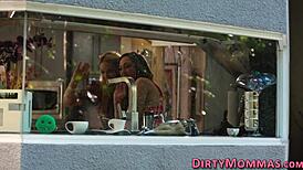 Me and this milf, we totally banged the plumber, oops, I mean, like, so hard... wow!