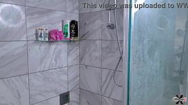 Maxine Washes Up Her Perfect Tits In Sexy Solo Scene