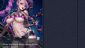 She's humping behind Diana's booty in 3D hentai action