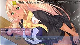 i messed up the words but asaka from akumeru family in part 8 of her route gets her big ass and tits bossed around by the pawg president in this anime hentai facial scene