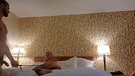 Blonde Whore Bound in Fishnets Ready for Big Cock