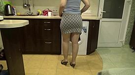 a blonde wife in miniskirt seduces client in part 1 deal