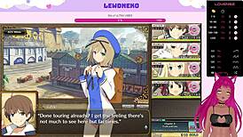 I Watch Vtuber Lewdneko Plays Evenicle Part 9 With Big Tits And Moaning