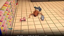 complete gameplay with cum, fingering, and big cock action outdoors