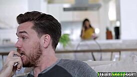 Claire Black performs oral after riding and shows silky skin