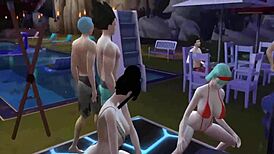 dragon ball hentai epi 45, milk madre y esposa pool party chaos... mothers swapped n fucked by sons!