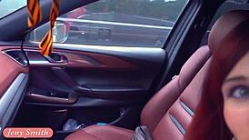 jeny smith caught naked twice in a car on the street