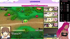 I Watch Vtuber Lewdneko Plays Evenicle Part 9 With Big Tits And Moaning