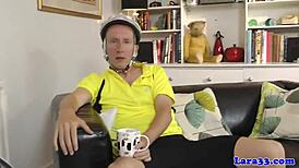 that classy british cougar in lingerie got her pussy licked and pounded! 😏