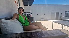 i fucked the cute new neighbor in uniform, bent over for face fucking and cum