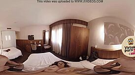 hey, that brunette got fucked hard in the hotel room