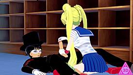 Watch Sailor Moon hentai blowjob and cumshot scenes