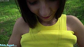 Italian babe Moona Snake doggystyle in public