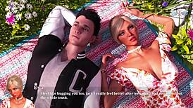 We titty fucked a blonde in the park with licks and blowjobs 😍