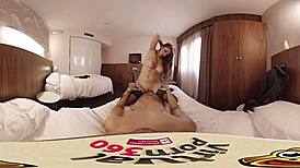 hey, that brunette got fucked hard in the hotel room