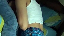 Man, this hot school babe sucks dick like a pro till cumshot after class!