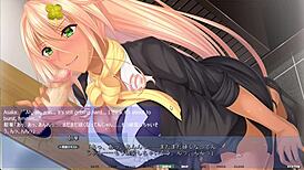 i messed up the words but asaka from akumeru family in part 8 of her route gets her big ass and tits bossed around by the pawg president in this anime hentai facial scene