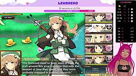 Vtuber Lewdneko Spanks and Moans in Evenicle Hentai Game