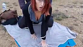 cheating wife screwed hard before husband and creepy old voyeurs 😱