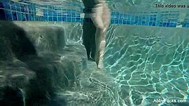 Abigail Mac Relaxes by the Pool in Nude Fun