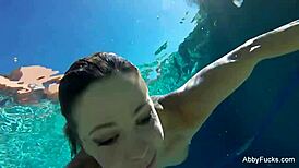 Abigail Mac Relaxes by the Pool in Nude Fun