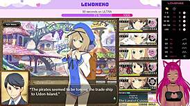 Vtuber Lewdneko Spanks and Moans in Evenicle Hentai Game