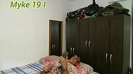 i had a friend visit my house and we had great sex in red and sheer lingerie